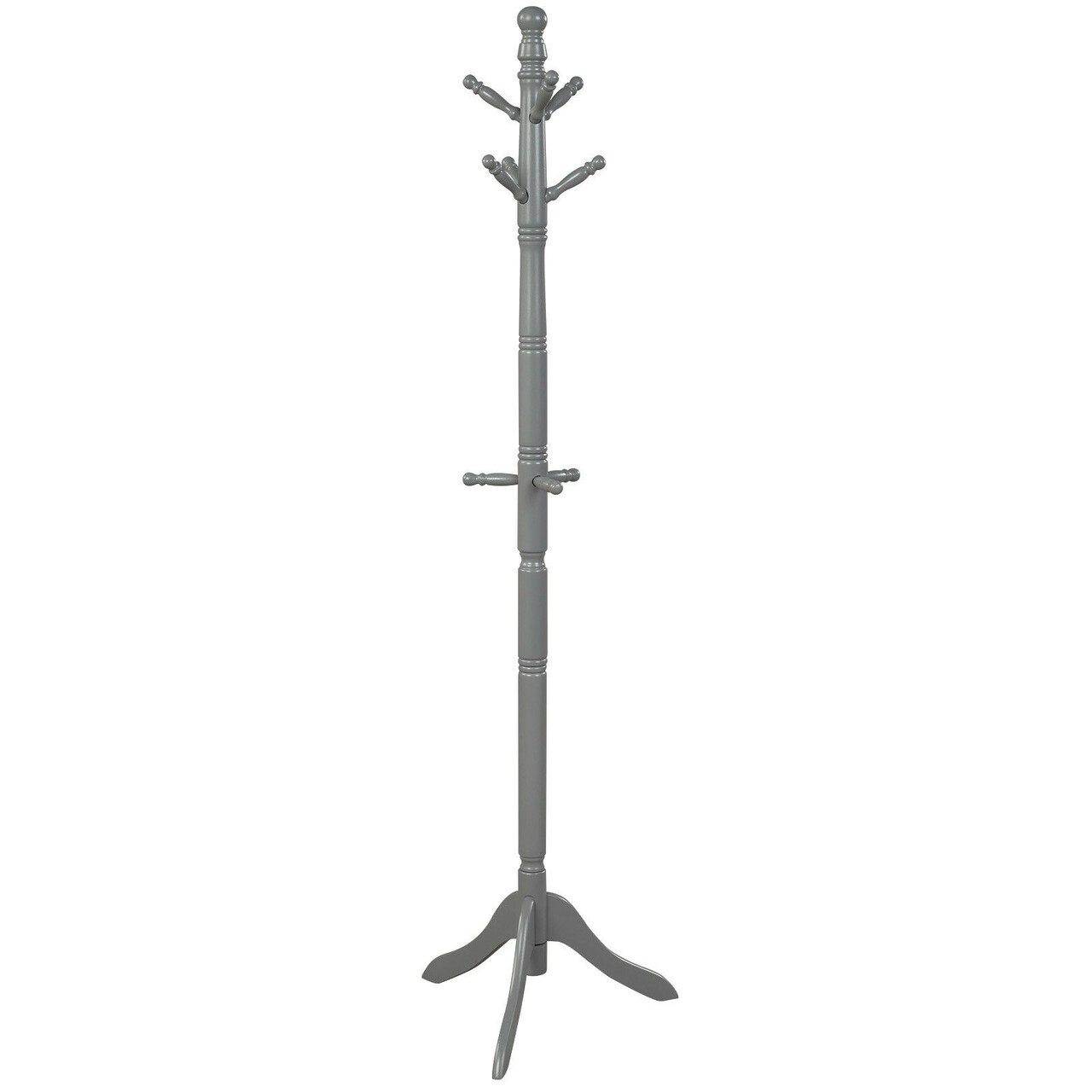 Adjustable Height Free Standing Wooden Coat Rack Tree Perfect for Any Room